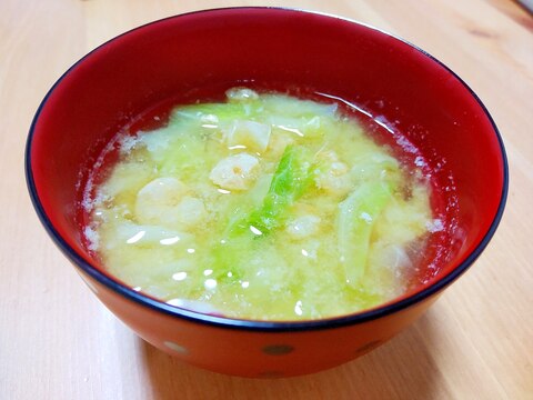 小エビとキャベツの味噌汁